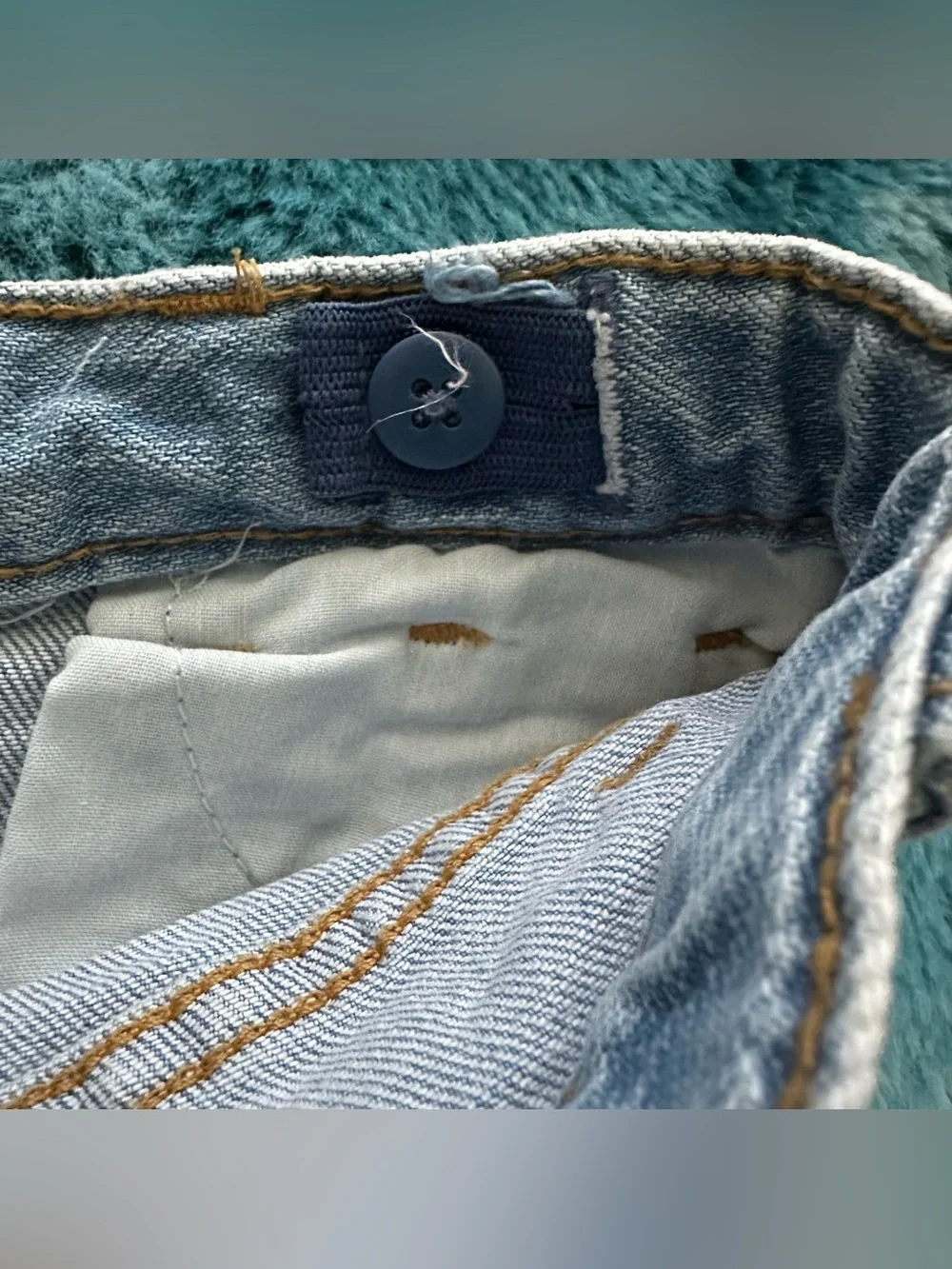 Cat & Jack Light Blue Embroidered Denim Fringe Shorts Size 3T